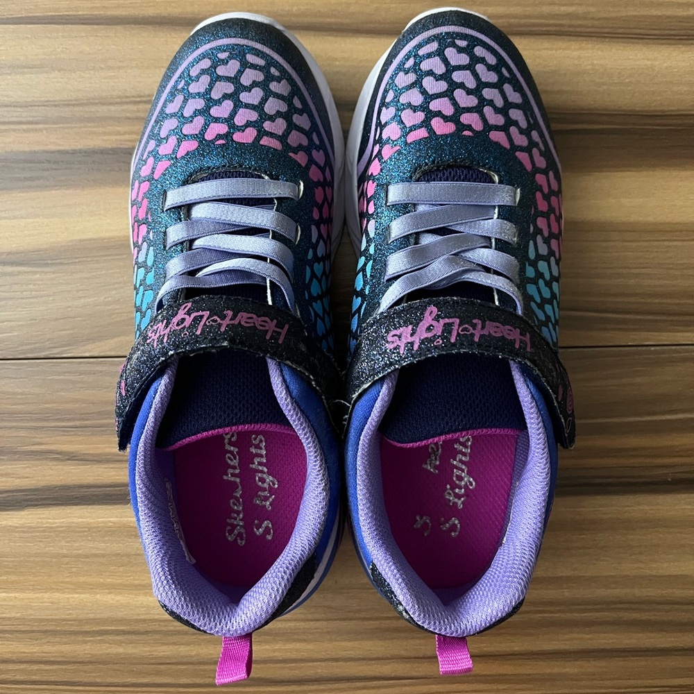 Skechers Kids' Heart Lights: Sweetheart Lights - Lovely Colors Girls Size 3 - Picture 10 of 13